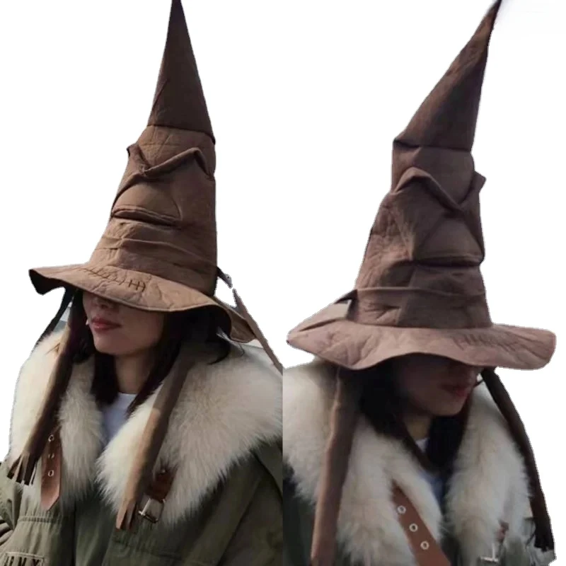 Halloween Cosplay Gothic Witch Bag Wizard Sorcerer Hat Costume Headgear Props Evil Devil Decor Accessories Magic Academy Cap