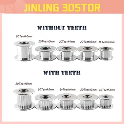 GT2 Idler Timing Pulley 16/20 Tooth Wheel Bore 3/5mm Aluminium Gear Teeth Width 6/10mm For I3 Ender 3 CR10 Bluer Printer Reprap