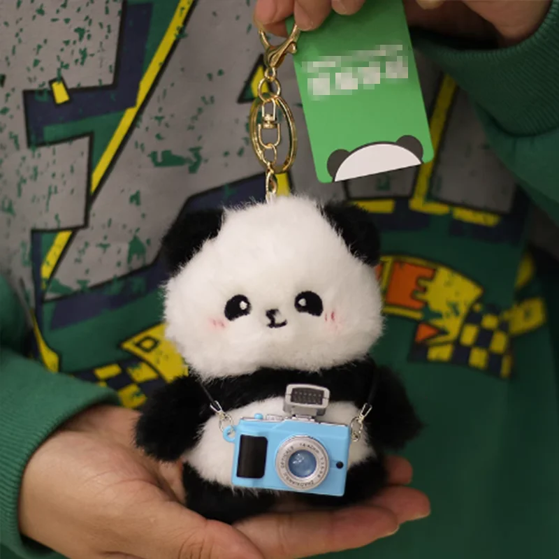 Camera Messenger Bag Floral Panda Plush Toy Backpack Small Pendant Doll Chengdu China Base Same Style Collectible Gift