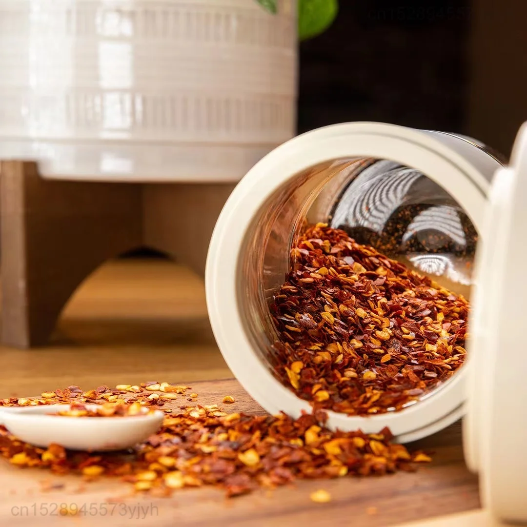 Youpin Zuutii برطمان توابل صندوق توابل مقاوم للرطوبة عالية البورسليكات زجاجة توابل المطبخ التوابل جرة مع ملعقة