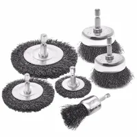 1/4 Inch Hex Shank Wire Brush Wheel Cup Brush Set 10 Pack Wire Brush for Drill 0.012 Inch Coarse Carbon Steel Crimped Wire Wheel