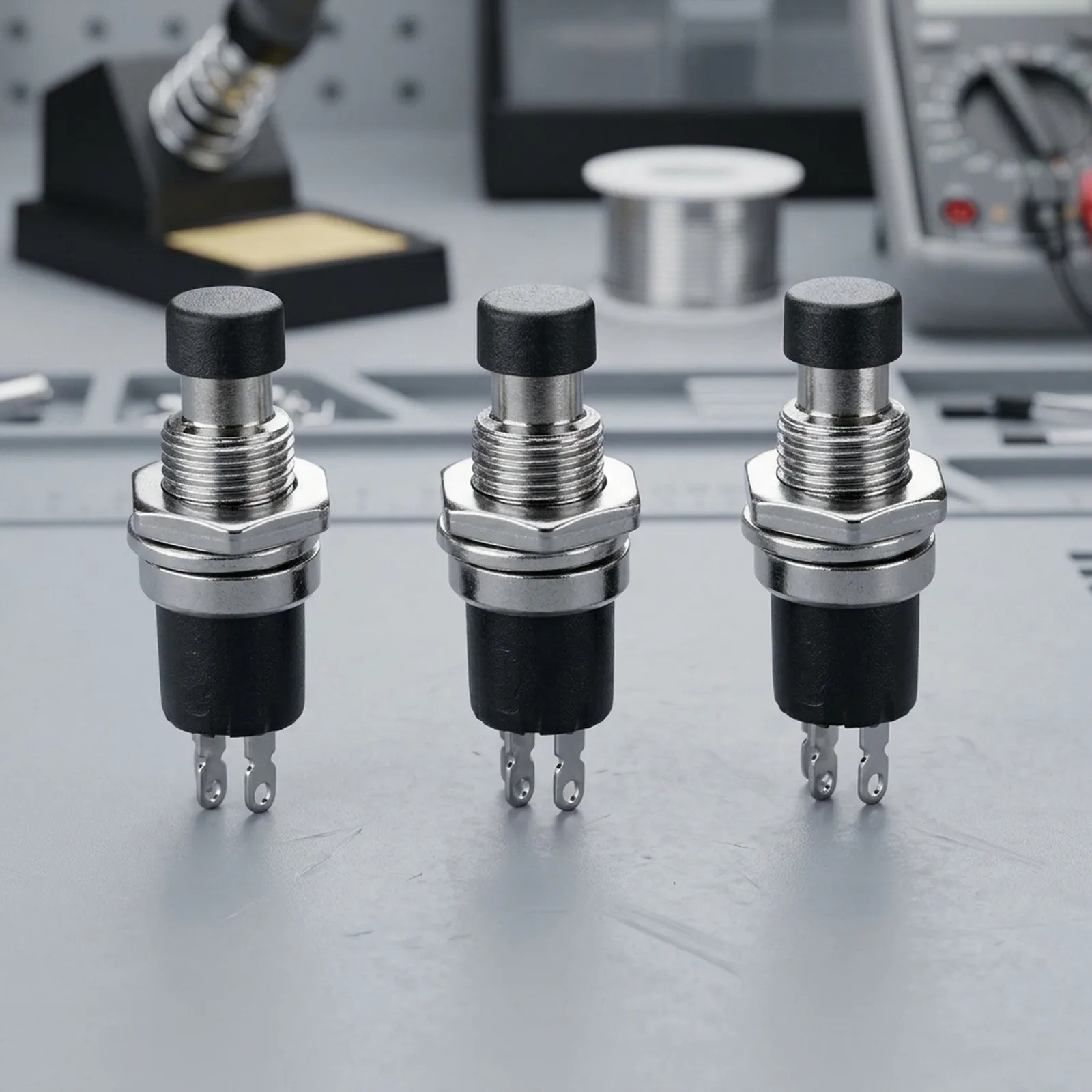 Spst for Push Button Switch 250VAC 1A 125VAC 3A SPST 3PC Push Button Switch Momentary Normally Closed Contacts Model