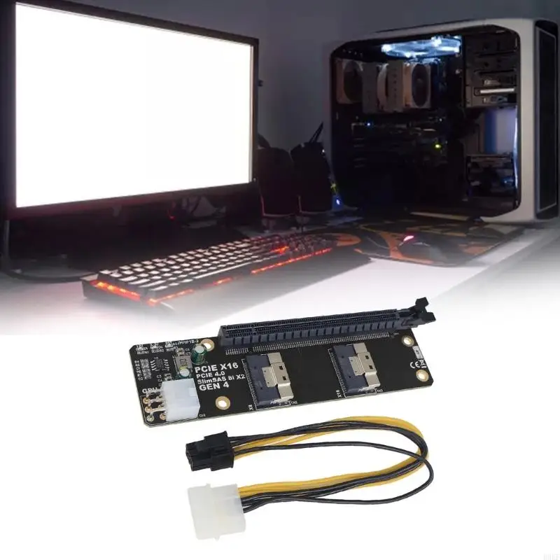 B0KF графическая видеокарта Карта схватки 2 порта Slimsas 8i в PCIE4.0 X16 Слот