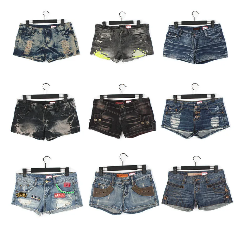 

Винтажные джинсовые шорты с принтом черепа в стиле Y2K Punk, с низкой посадкой, для молодых женщин, готический повседневный летний тренд