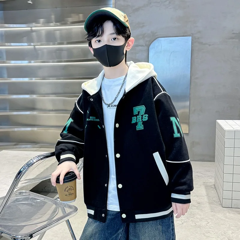 

Осенняя черная толстовка на молнии 110-170, куртка, детская толстовка, куртка для мальчиков и девочек, детская толстовка с длинными рукавами, однотонная толстовка, новинка 2025 г.