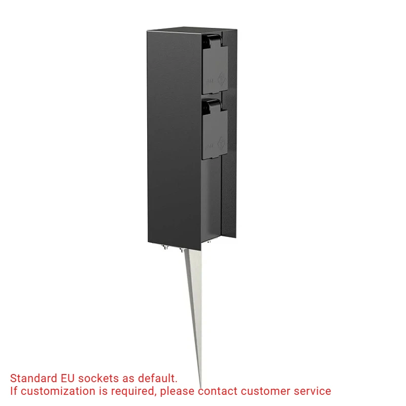 1PCS Socket Column with Ground Spike for Outdoor Lawn Mower BBQ Street Light Camera Waterproof Garden Socket Pillar 220-240V