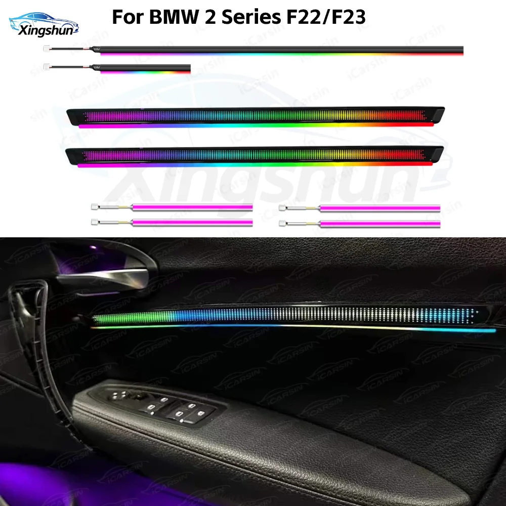

256 Colors LED Car Interior Ambient Lighting for BMW 2 Series F22 F23 2014-2021 Atmosphere Strip Accessories Upgrade