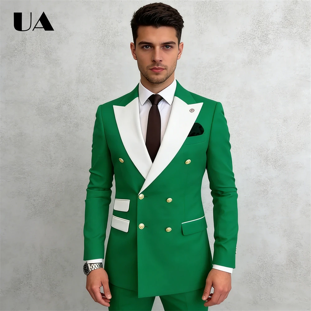 

Double Breasted Suit Set for Men, Customized Size Men's Tuxedo, Jacket Pants Formal Suit Attire XXS-7XL Tailored Size Blazer Set