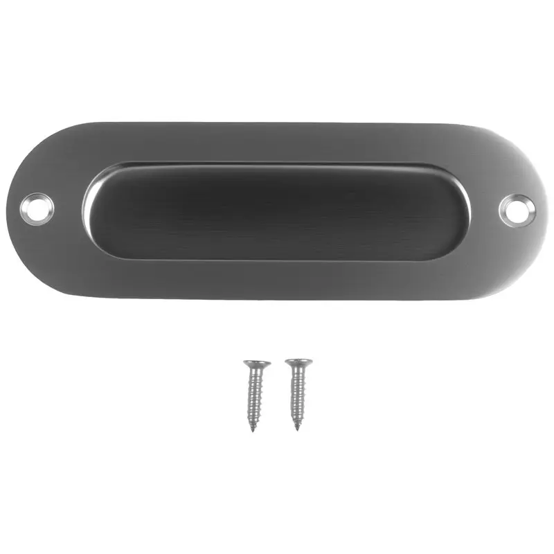 ABFU-1Pcs Rectangular Face Fix Flush Recessed Sliding Door Pull Handle Stainless Steel