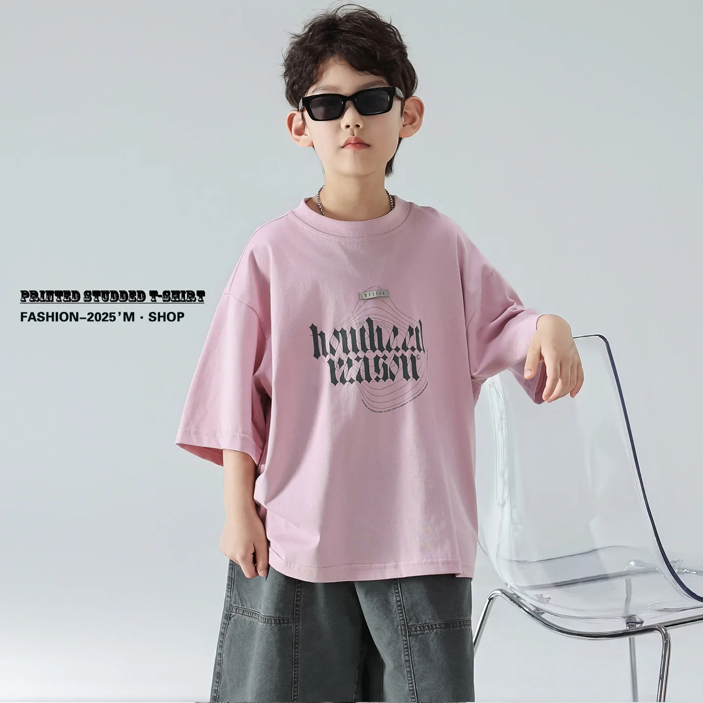 

Children Clothes Boys Summer T Shirt Korean Style 2025 New Short-sleeved Casual Cool Simple Short Sleeve Loose Kids Top