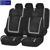 Juego completo de fundas para asiento de coche, tela Universal de poliéster, transpirable, lavable, adecuado para coche, camión, furgoneta, Suv, accesorios interiores para coche