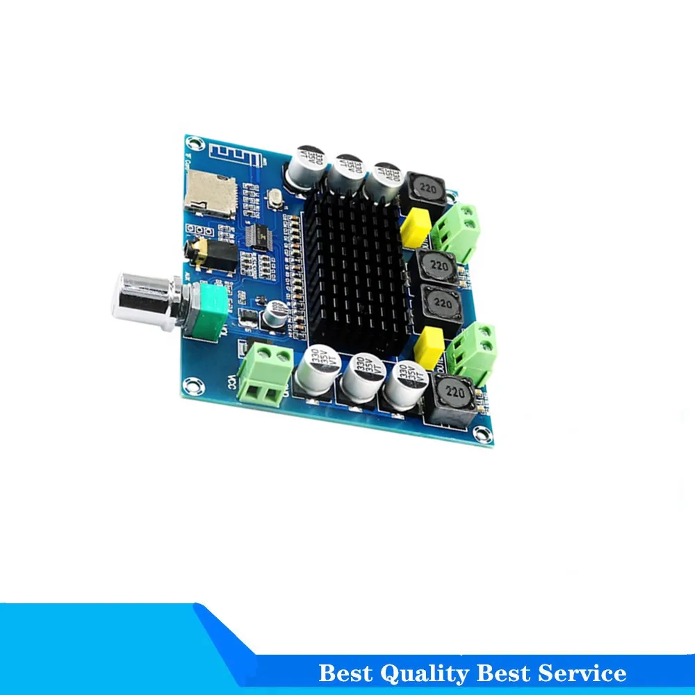 XH-A105 Bluetooth 5.0 TDA7498 digital amplifier board 2x100W Stereo Audio AMP Module Support TF Card AUX