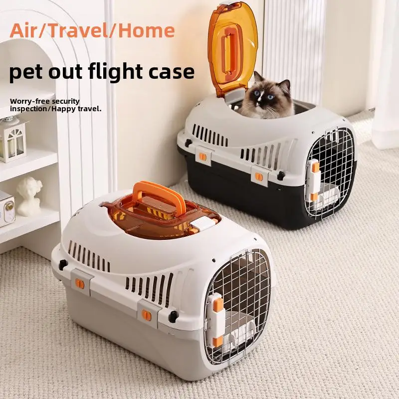 Cat Pet Flight Box Portable Plastic Pet Box Small And Medium-sized Pet Out-going Check-in Box Detachable Pet Nest