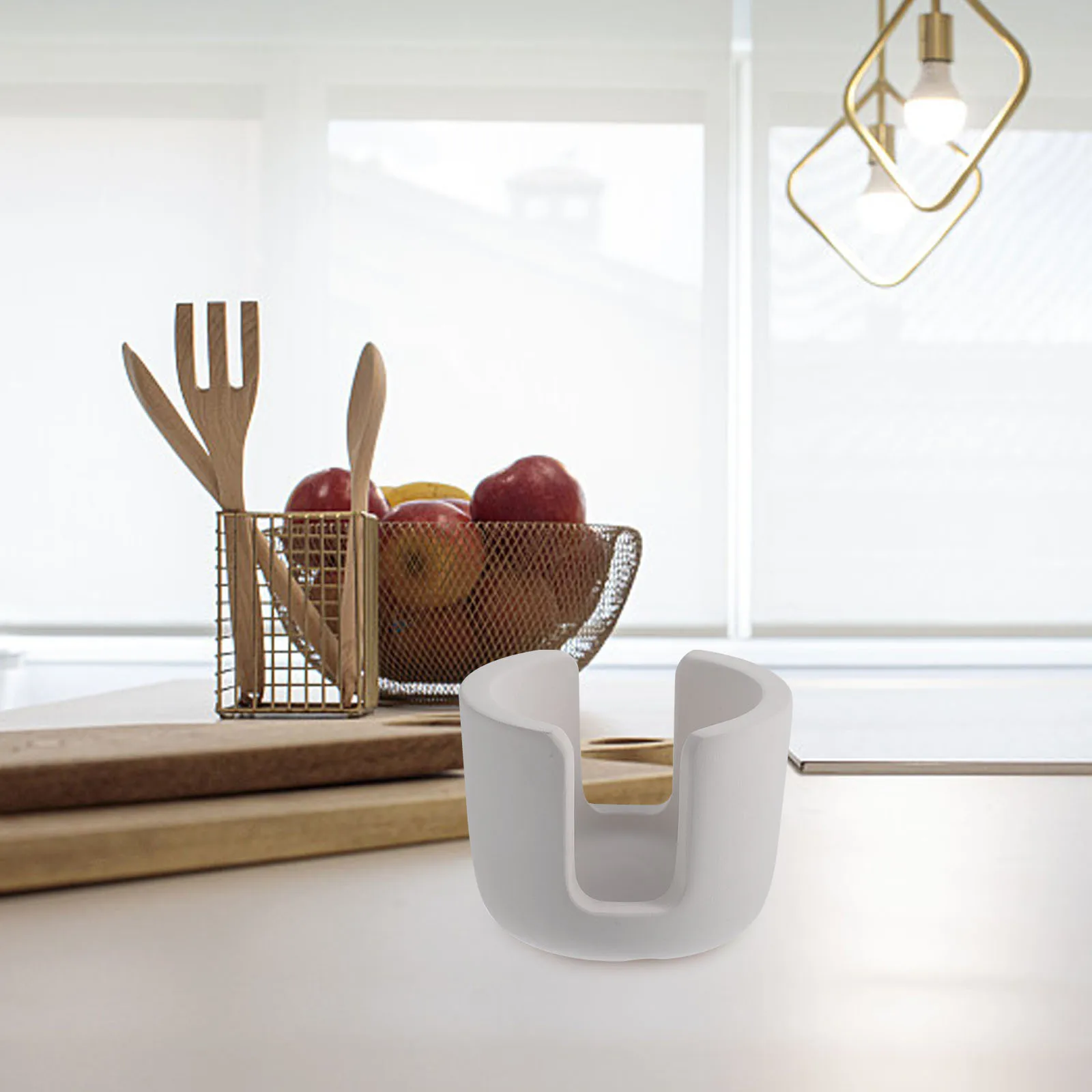 

Diatomite Kitchen Sink Sponge Organizer Quick Drying Dish Sponge Holder Smooth Edges Design Kitchen Sink Washcloth Organizer