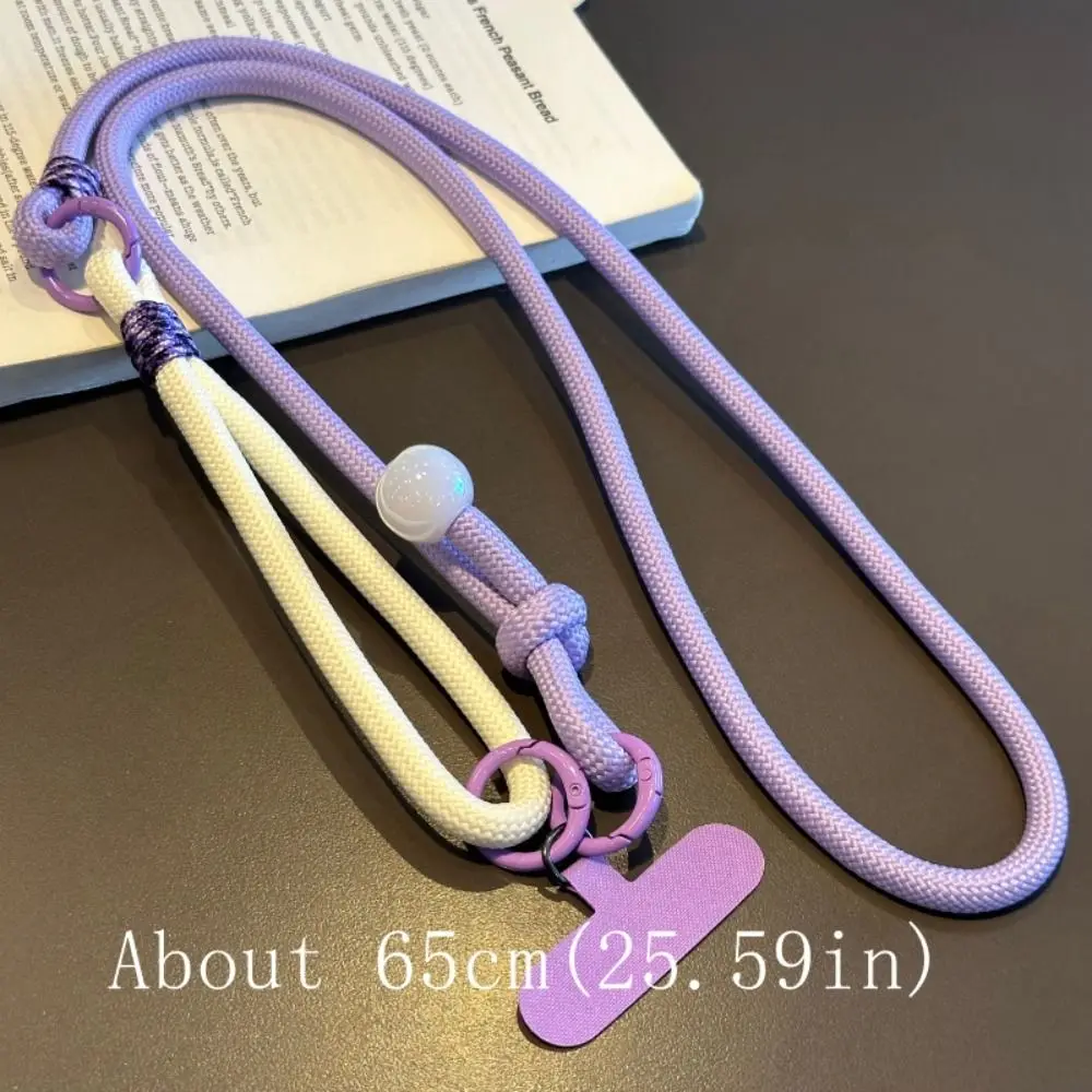 Corde de chaîne pour téléphone portable, Clip arrière, pince arrière 2 en 1, support de Clip arrière réglable, Anti-perte, lanière de téléphone portable