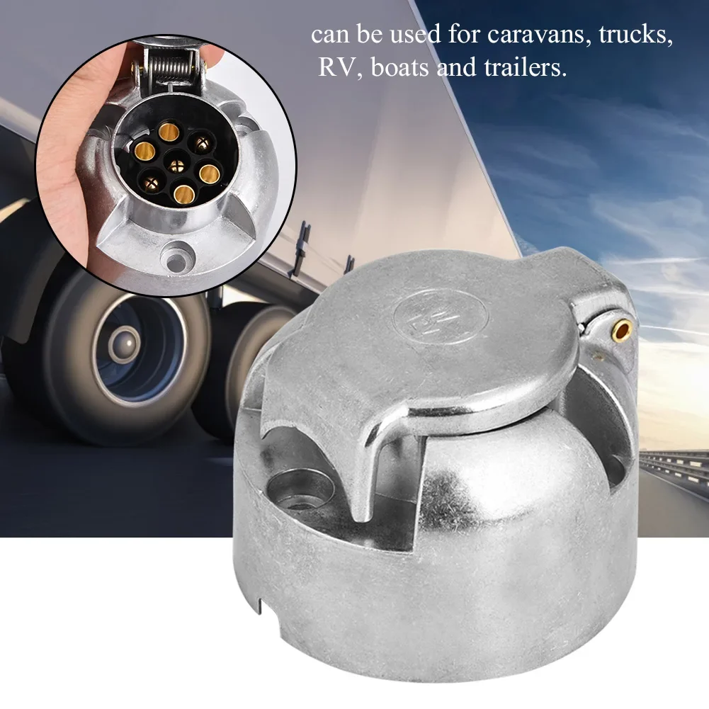 

Для прицепов, 12 В, 7-контактная вилка для прицепа, европейский стандартный разъем, электрическая розетка для буксировки грузовиков, автофургонов