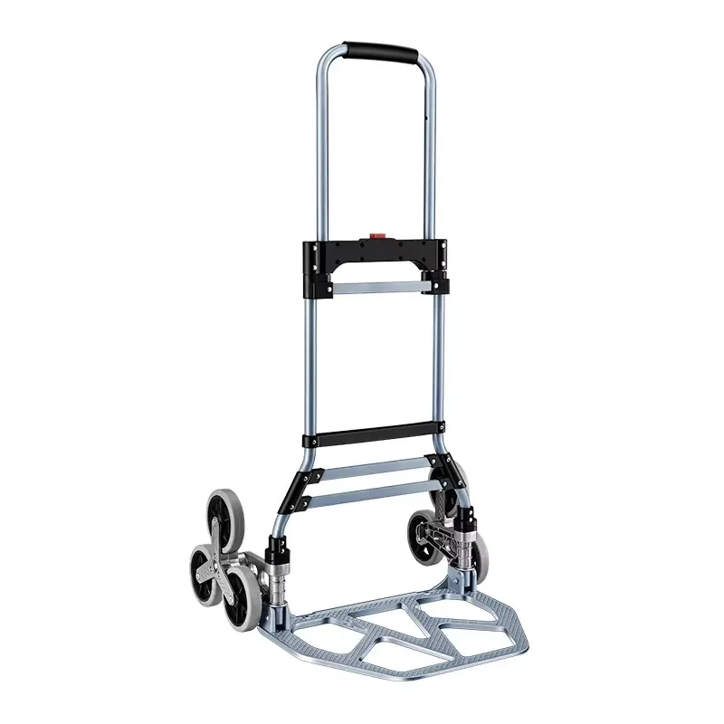 Lupai Model 1030-6A Heavy Duty Aluminum Alloy Folding Stair Climbing Cart 6 TPR Wheels OEM Customizable 100KG Capacity