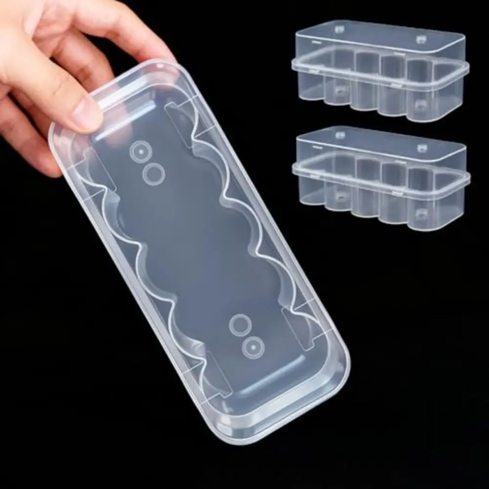 

3ML/10mL 10-Slot Vial Storage Case Stackable Clear Microtube Storage Box Plastic Freezer Tube Box Refrigerator Organizer