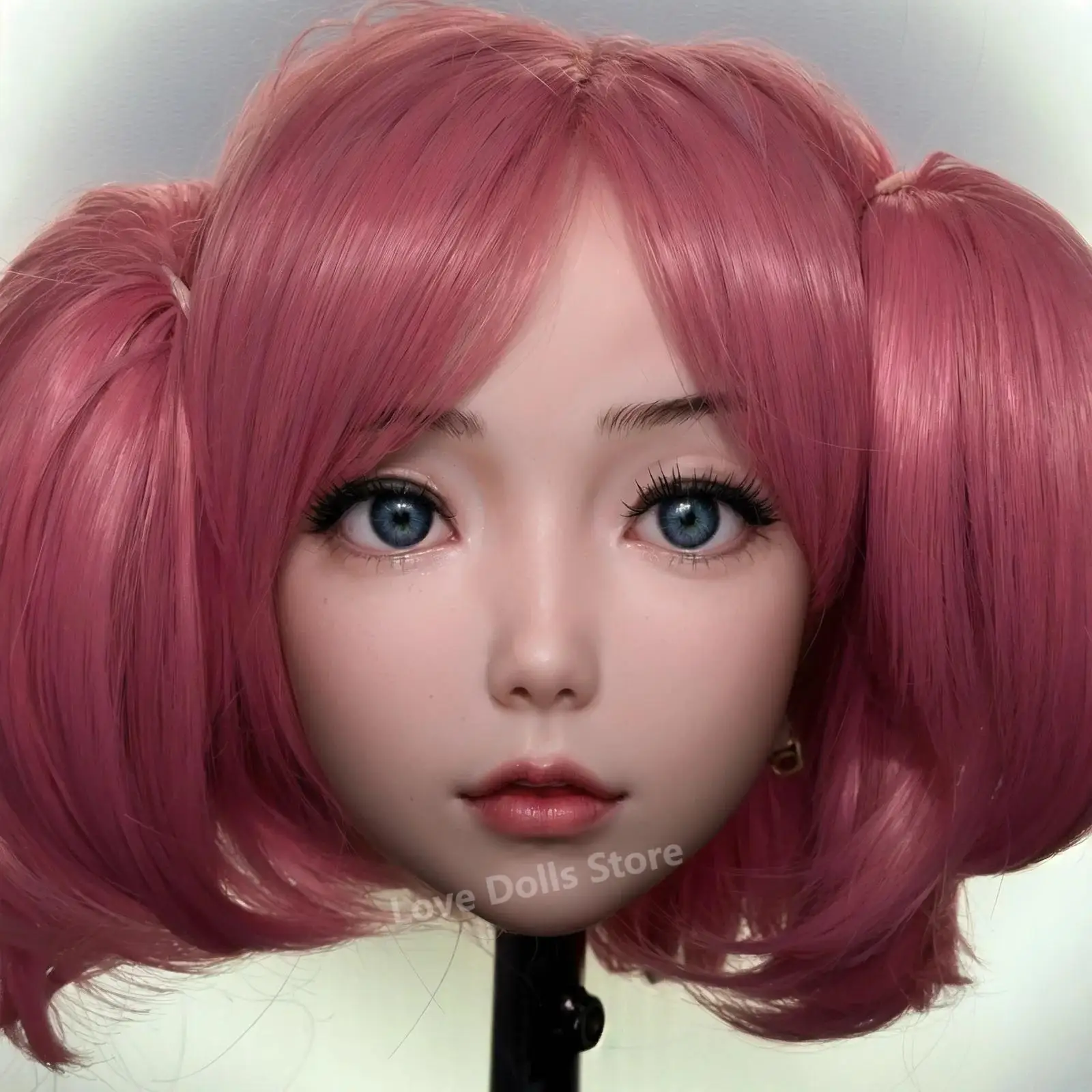 

Real-life size 1:1 TPE Small Dummy Head, Model 6 with M16 Screw Interface, With Wig Teeth Tongue and Pupils-1341