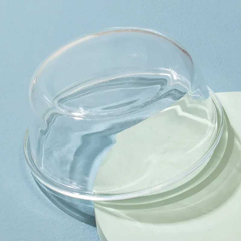Cat Glass Food Water Bowl Elevated Small Dog Double Drinking Eating Bowls Pet Transparent Feeding Basin with Stand