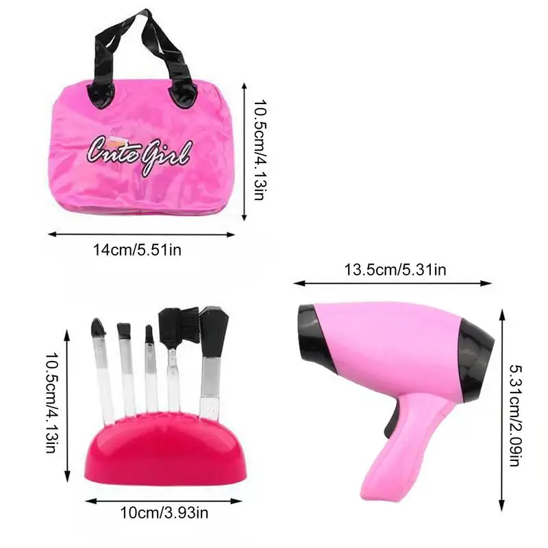 Pretend Makeup Set Kids Toy Salon Play Set Girls Styling Beauty Fashion Kit For Girls Children Birthday Gift