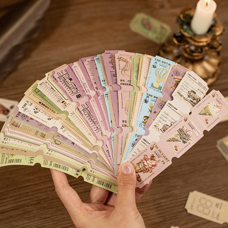 40 قطعة بيل التسمية خمر دفتر الأستاذ DIY بها بنفسك المواد ملصق مذكرات غير المرغوب فيه مجلة الديكور العلامة اشي ملصقات ألبوم سكرابوكينغ #1