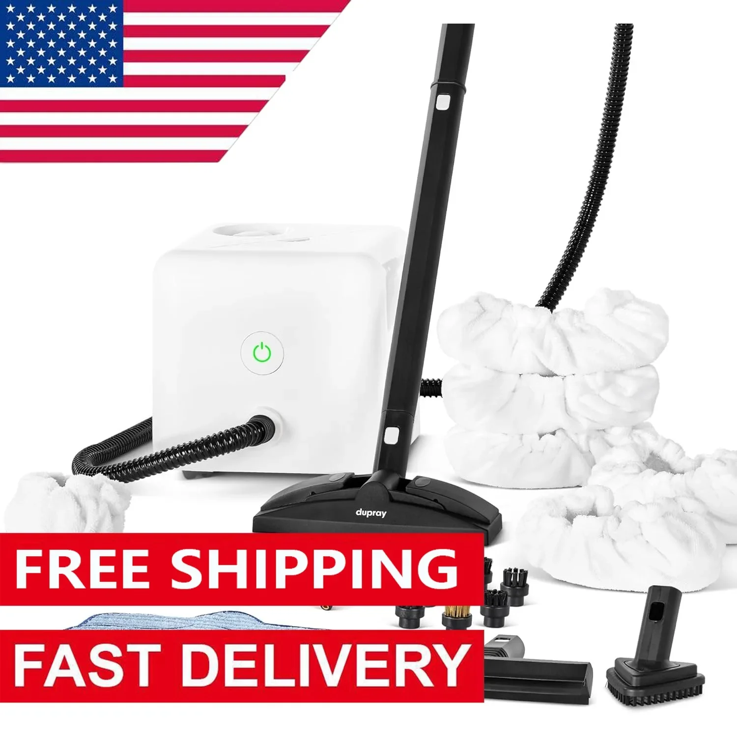 

Neat Steam Cleaner with 22-Piece Accessory Kit – Versatile, Portable Steamer for Floors, and More (including 5 Large Bonnets) ﻿