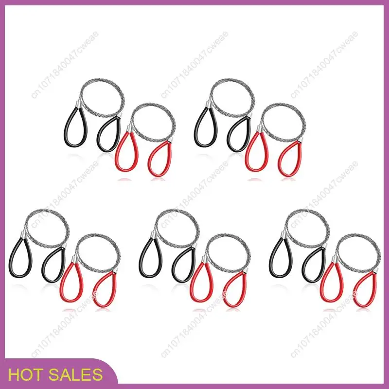 

10 Pcs PVC Pipe Cable Saw Stainless Steel Wire Saw Hand Pocket String Rope Saw Emergency Survival Wire Saw Cutting Tool-A98U