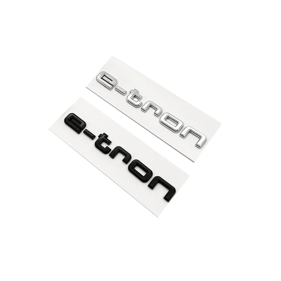 E tron badge car stickers for Audi pure electric rear mark new Audi e-tron logo sports modified rear displacement refit decals