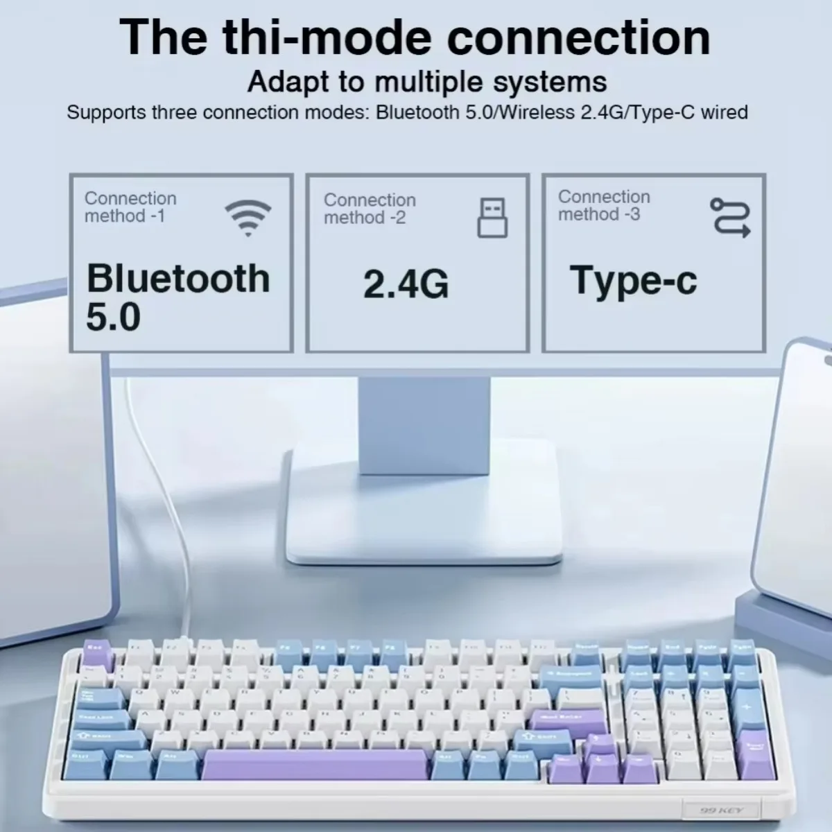 AULA メカニカルキーボード F65/F75/F87pro/F99Pro/F108pro RGB ホットスワップガスケットトライモード Bluetooth ワイヤレスカスタマイズされたゲームキーボード