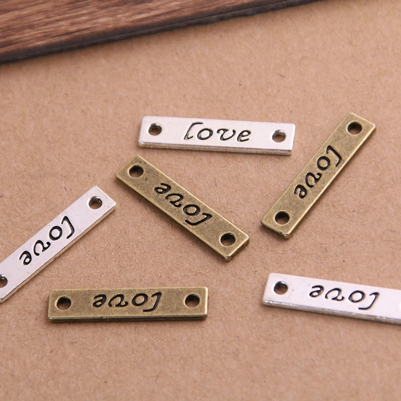 20PCS 6*25mm LOVE The Connector Bracelet Accessories DIY Accessories Jewelry Accessories Wholesale Shop