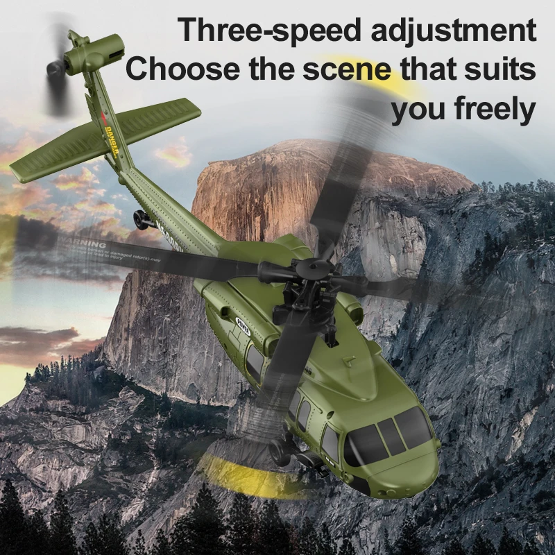 

JJRC Black Hawk Remote Control RC Helicopter K200 Six-Way Simulation Airplane Model Optical Flow Positioning Children'S Toy Gift