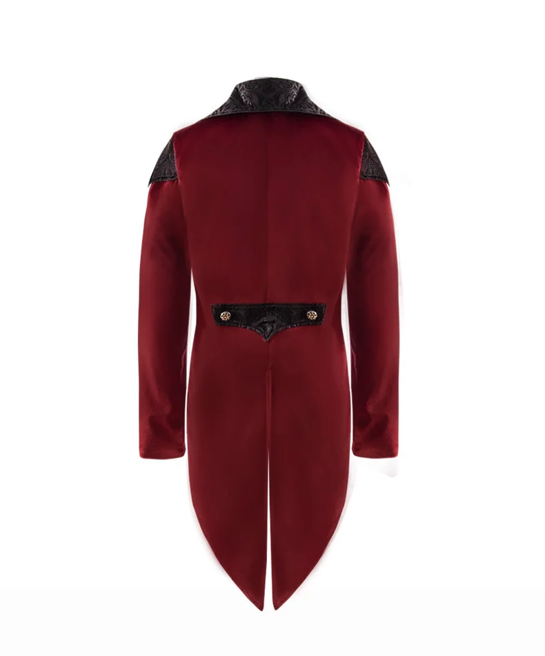 ชุดทักซิโด้ลูกไม้ปักลายสไตล์ยุคกลางสำหรับการแสดงบนเวที คอสเพลย์ ถ่ายภาพ ชุดยาวปานกลาง