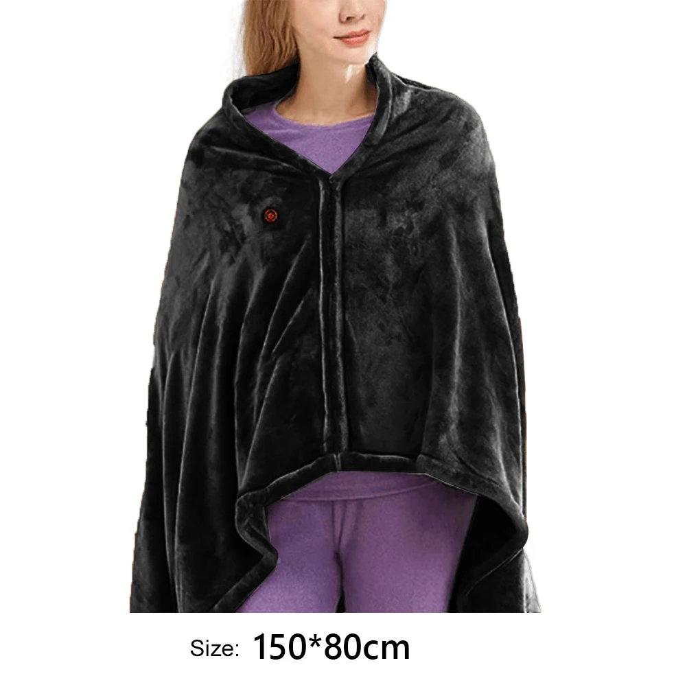 

Шаль с подогревом через USB, одеяло с электрическим подогревом, 3-уровневое портативное пончо с подогревом, одеяло с подогревом для домашнего офиса