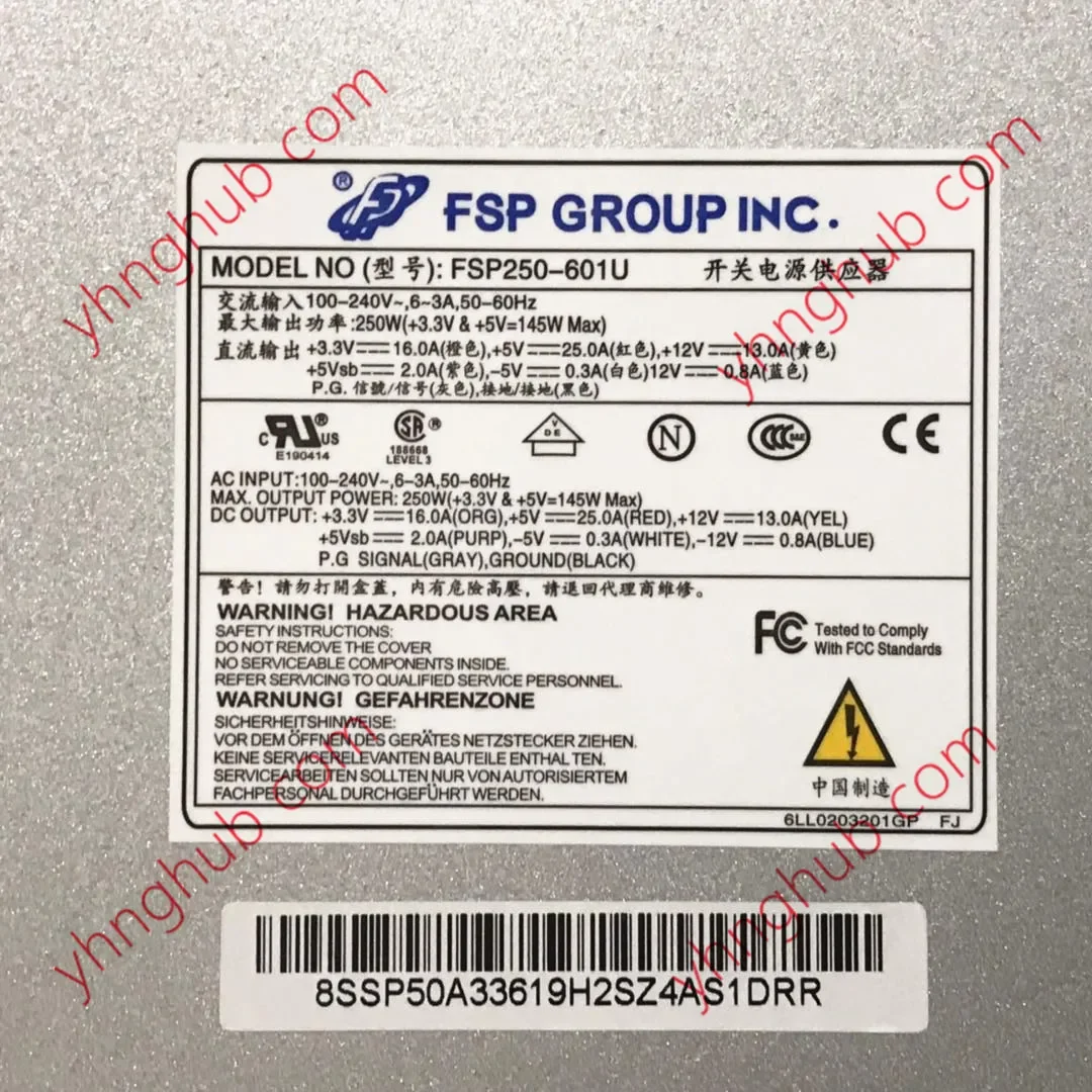 

FSP250-601U Серверный блок питания FSP250-601UD Блок питания 250 Вт 1U