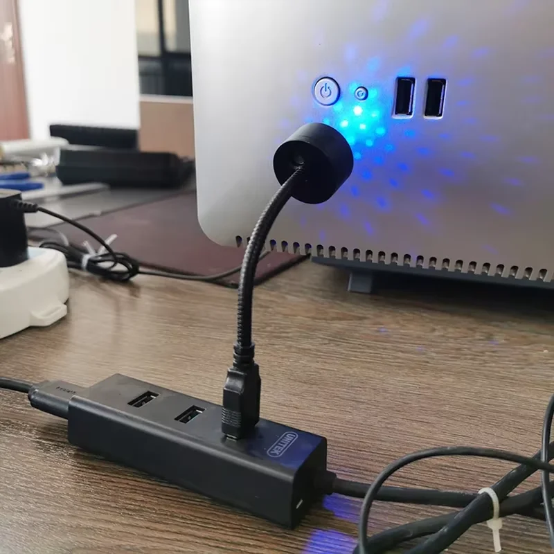 Многоцветная светодиодная проекционная лампа Plug And Play со звездным небом, мини-USB, звездный ночник, автомобильный светильник Galaxy на крыше, внутреннее украшение автомобиля Быстрая доставка 4-6 дня Прибытие