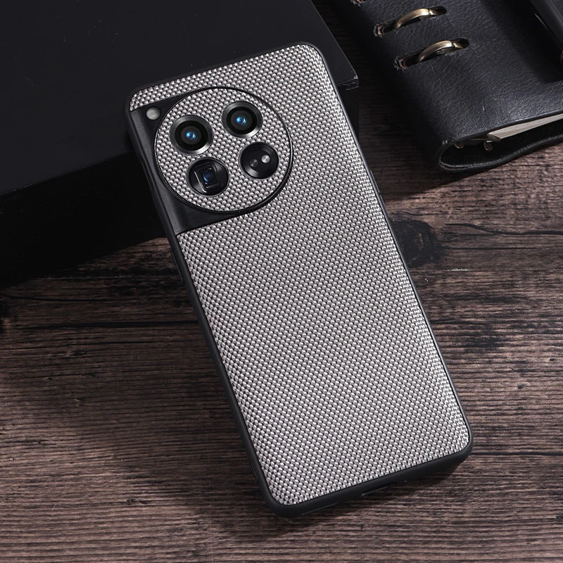 

For OnePlus 12 Case Case High Quality Textured Nylon Fiber Durable Weaving Material Protective Cover For One Plus 12 чехол