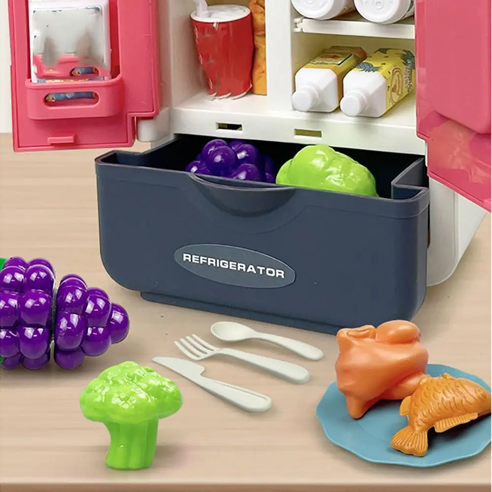 Funny Multicolor Cooking Playset Plastic Microwave Baking Playset Gas Stove Simulation Design Playing House Kitchen Gift view 4