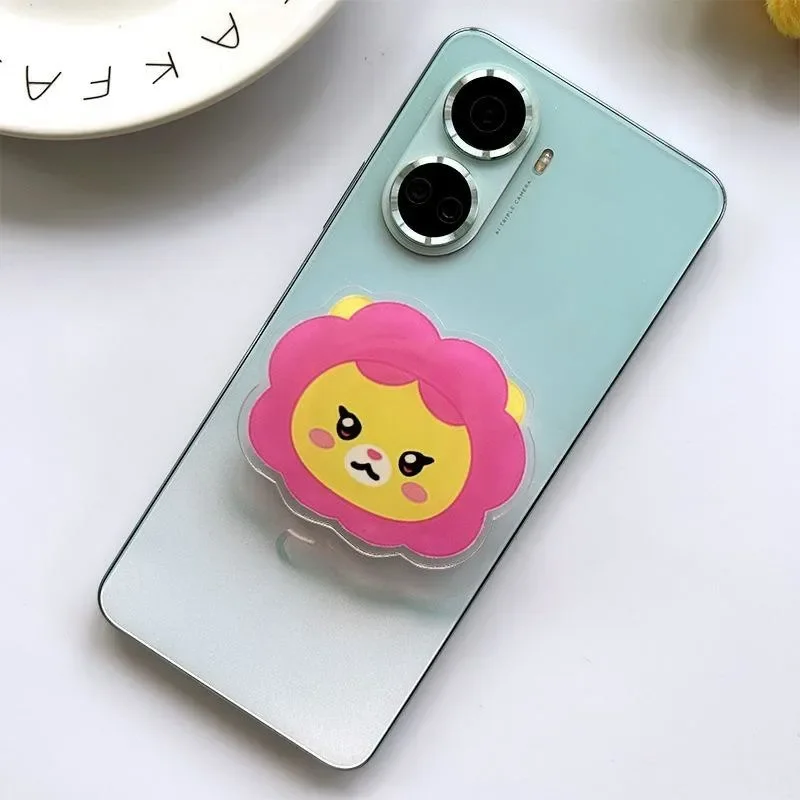 kpop idol (G)I-DLE Phone Grips Cute Cartoon Minini Phone Holder Gidle Acrylic Telescopic Support Griptok NEVERLAND Gift