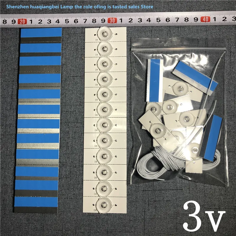 100%NEW 3V SMD Lamp Beads with Optical Lens Fliter for LED TV Repair haier LS48H310G LE48D8-03(D) 30348008220