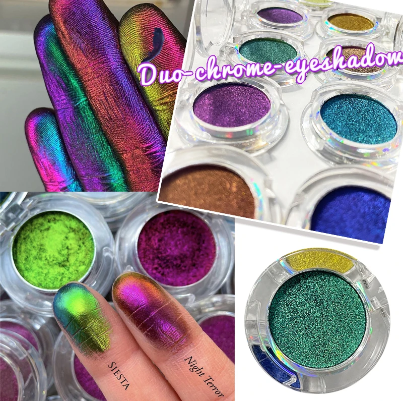 Multi Chrome Chameleon eyeshadow Metallic Shiny Eyeshadow Palette Powder Pigment Professional Eyes Makeup Party Cosmetic