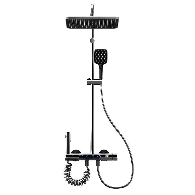 

Digital ambient light shower shower set, household bathroom strong pressurized shower set