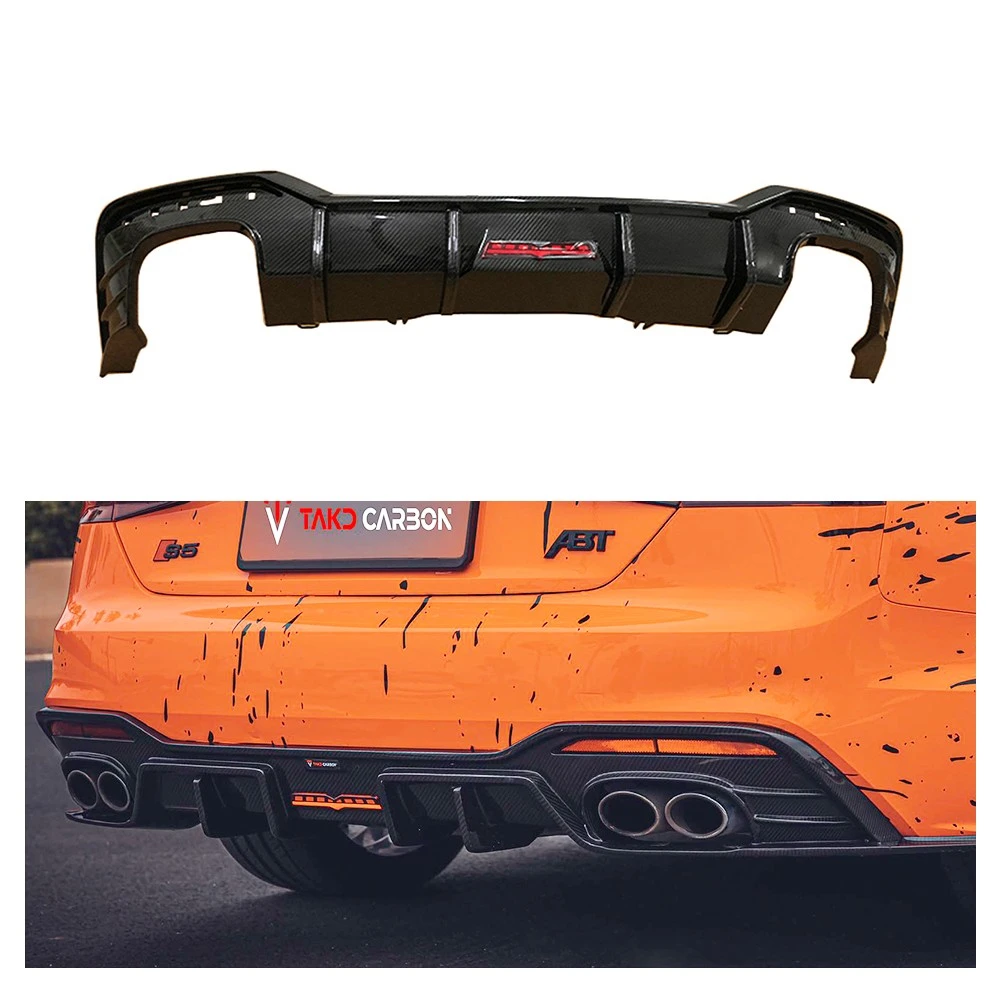 

ODM/OOEM Dry Carbon Fiber Universal Car Rear Spoilers Rear Bumper Lip Diffuser For AUDI A5 S5 PA B9.5
