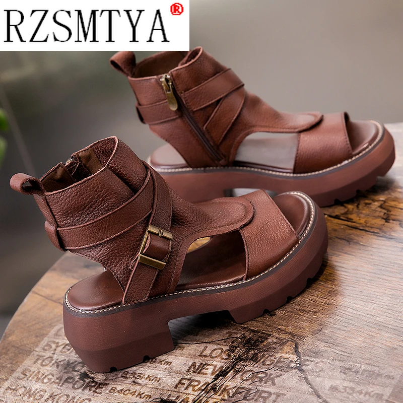 Cool, Stylish, Clasp, Fish Mouth, Roman Sandals, Platform, Summer 2022, New Chunky Heels for Women Platform Shoes