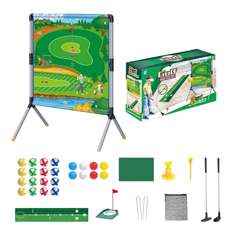 

U2JB Golfing Practice Set For Kids With Multiple Contests Including Throwing Sphere And Golfing Automatic Bending Plan Inside