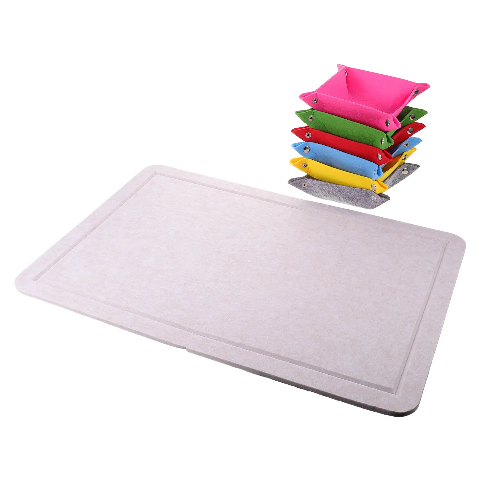 

1Set Folding Puzzle Board Non-Slip Felt Top Mat Storage Tray Portable Assembly Board Adjustable Tilt Table for Home Travel 500