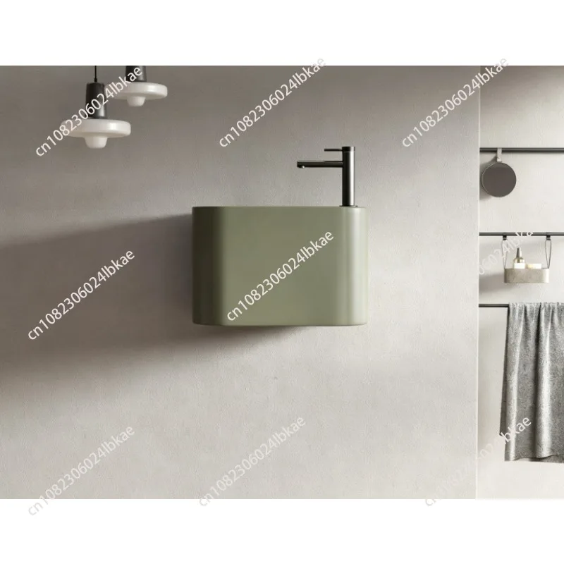 

Small Modern Artificial Stone Bathroom Sink Custom Color Design Durable Countertop Wash Basin For Household Bathroom Use