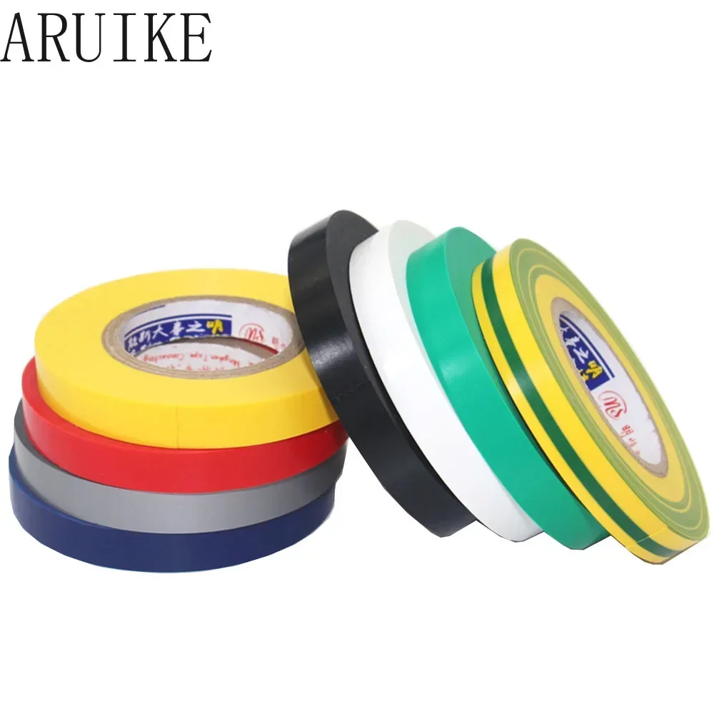 Electrical Tape 10mm X18 Meter Long 18mm Insulation Black Large Volume  Multi-color for Wire Charging Cable DIY Tool