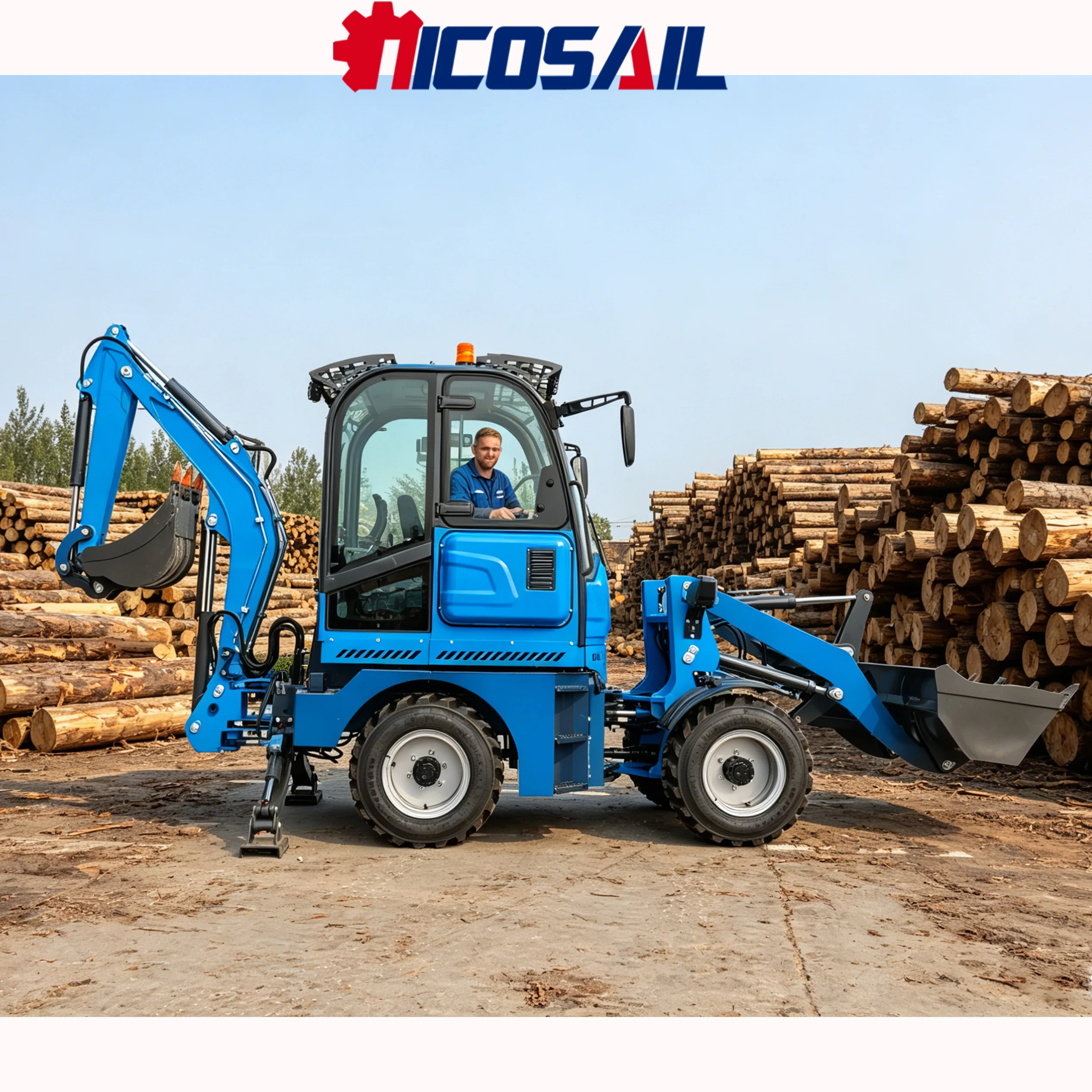 Tractor Backhoe - Chargeuse-pelleteuse sur mesure, solution CE Euro