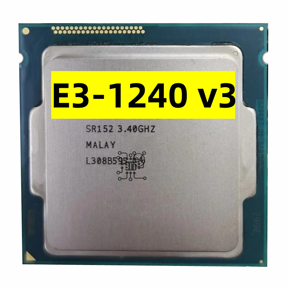 Xeon E3-1240 v3 E3 1240 v3 E3 1240 v3 3.4 GHz czterordzeniowy ośmiordzeniowy procesor CPU 8M 80W LGA 1150 — zdjęcie produktu 2
